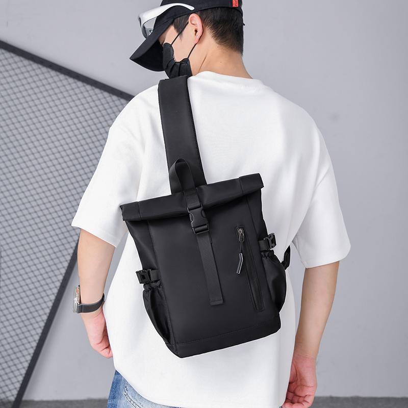 Men's Crossbody Bag Large Capacity Chest Bag Business Shoulder Bag