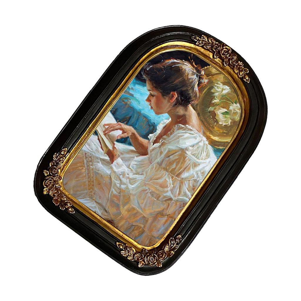 Retro Polyresin Picture Display Frame Wall Hanging Photo Gallery Art Home Decor Inner Frame 13Cmx20cm Decoration Easily Install