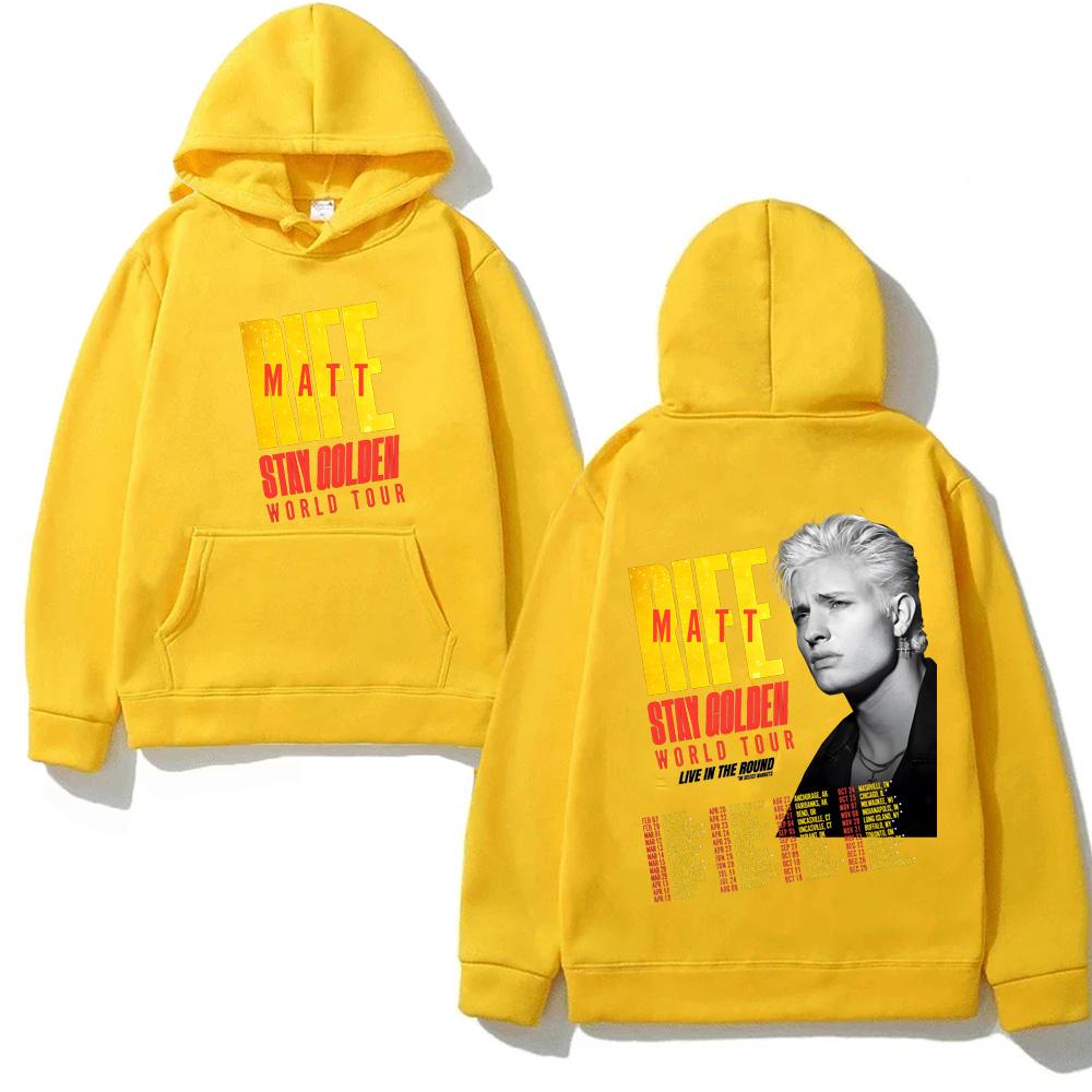 Stay Golden World Tour 2026 Live In The Round Hoodie Matt Rife NEW Hoodie Unisex Comfortable Gothic Clothes Long Sleeve Pullover