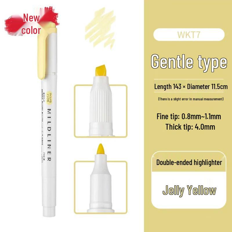 New Japanese Zebra Fluorescent Double-Ended Pens - Gentle Light Color Series for Students & Planners