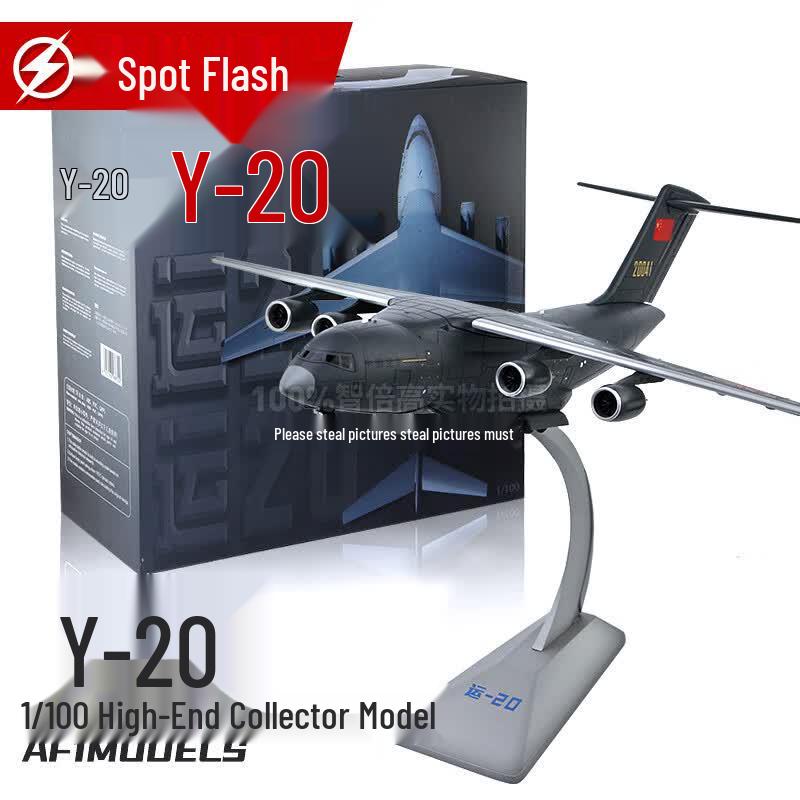 Y-20 Transport Aircraft 1:100 Scale Military Alloy Model 1:100 Scale