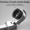 72-Tooth Ratchet Wrench - Dual-Head (Open End/Quick-Release), 180° Rotation, Professional Tool for Efficient Maintenance