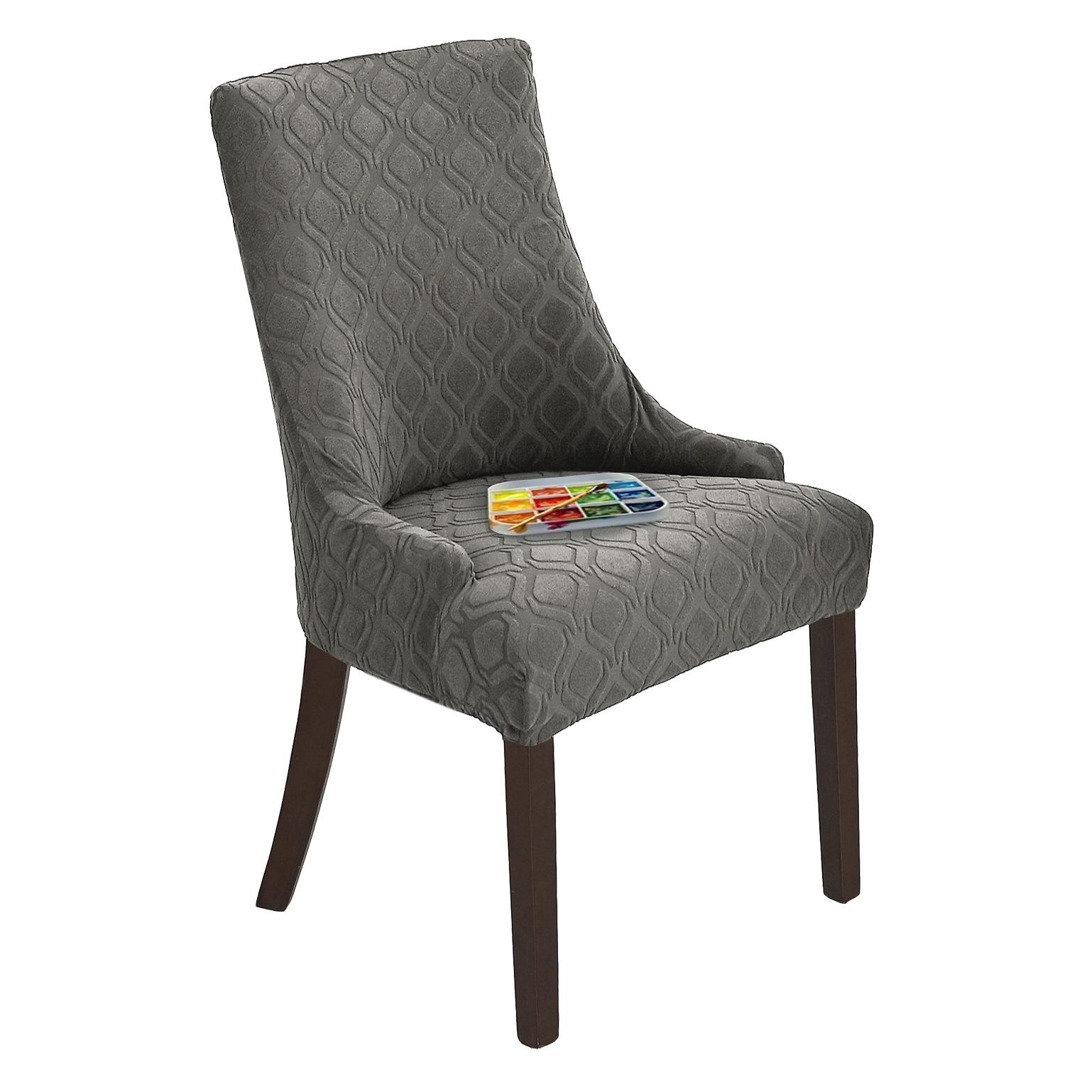 

Современный легкий роскошный изогнутый чехол на стул «все включено» Чехол Спинка Интегрированный бытовой эластичный чехол на обеденный стул 46*46*10cm