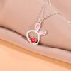 Charming Rabbit Heart Clavicle Necklace for Women