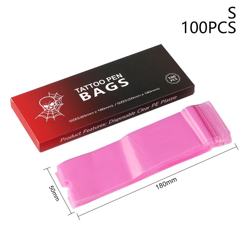 100 buc tatuaj dimensiune mare pungi stilou tatuaj stilou mașină manșon huse negru albastru autoadezive mâneci accesorii tatuaj