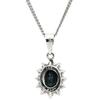 NON BRAND - Sapphire diamondNecklace Pt850/sapphire Array