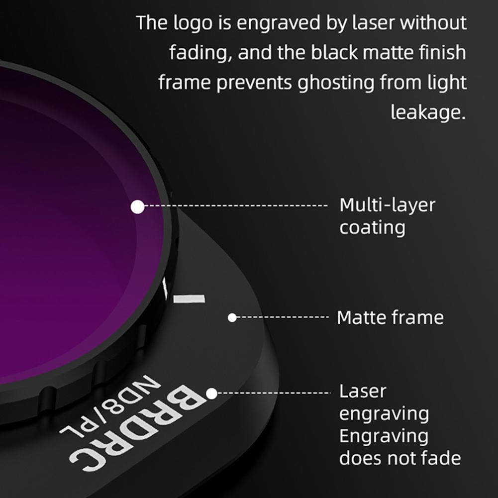 Optical Glass Lens Filter UV/CPL/ND8 PL/16 PL/32 PL/64 PL Drone Camera Lens Filter Adjustable Waterproof for DJI Mini 4 Pro