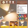 Rechargeable Wireless No-Drill Magnetic Bedside Reading Light with Remote Control