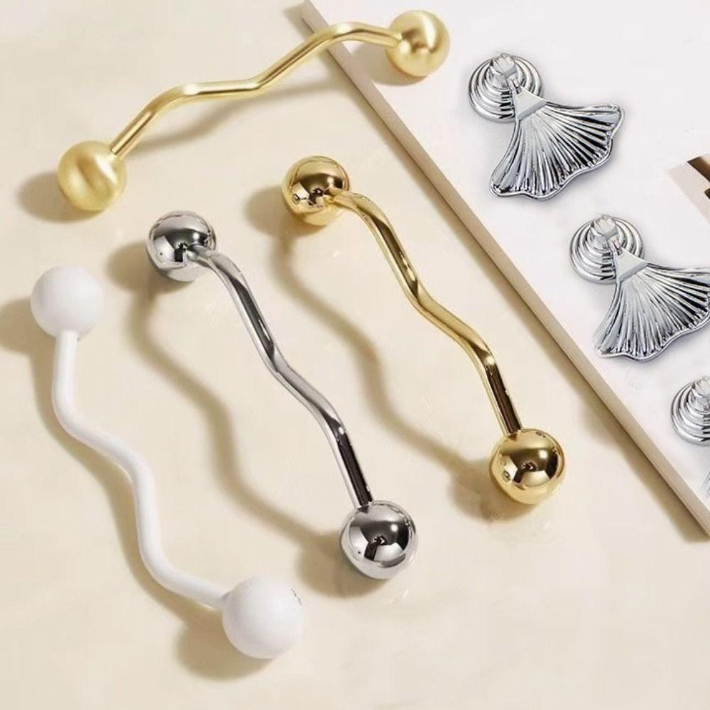 Knobs PVD Gold Brass Cabinet Handle Light Luxury Heavy Duty Drawer Pulls Solid Handle Beautiful Cabinet Door Handle Wardrobe