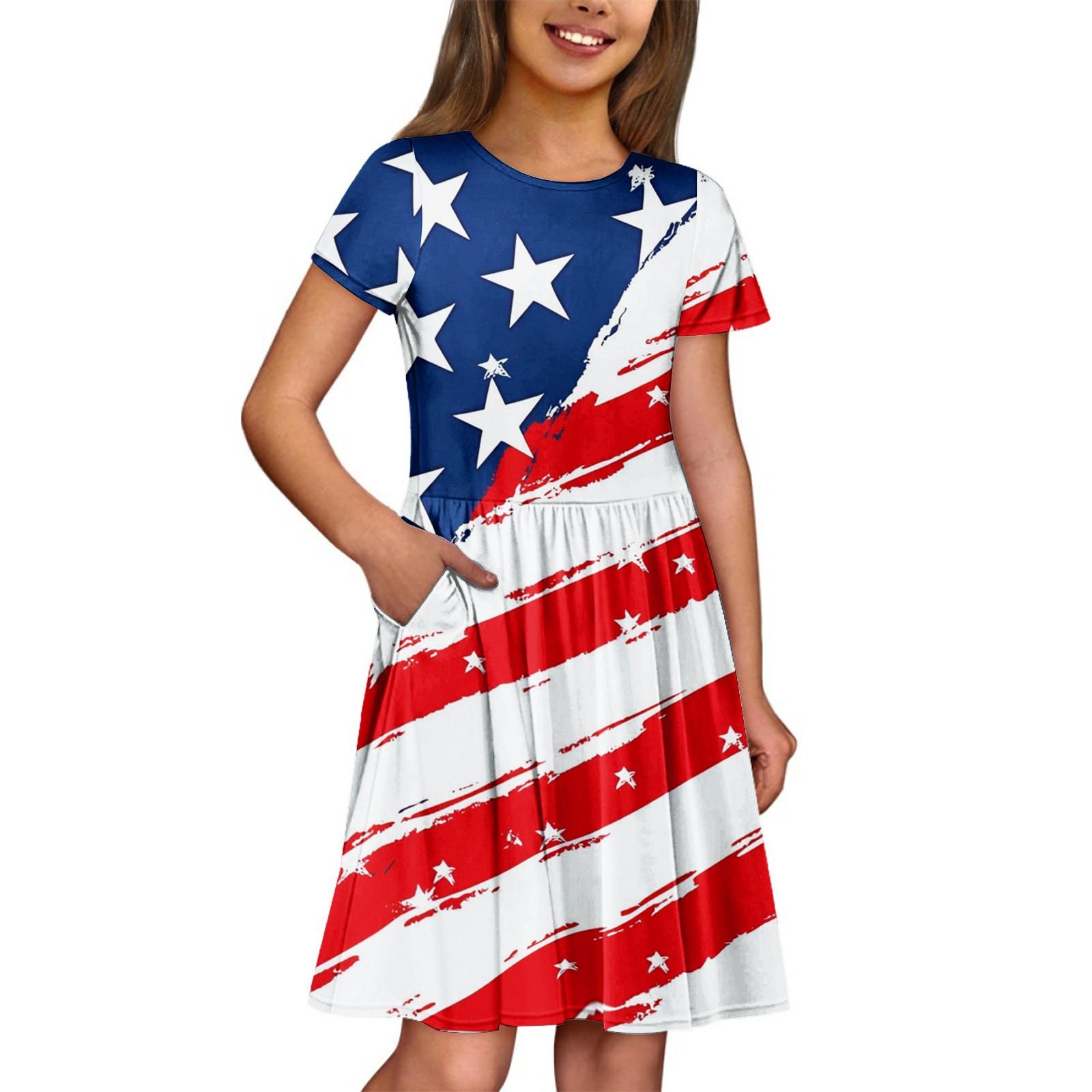 

Летнее платье для девочек, однотонное платье без рукавов с принтом и карманом, повседневное платье, вечернее платье с короткими рукавами 150 винный