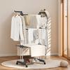 3-Tier Foldable Clothes Drying Rack with Expandable Wings - Space Saving Collapsible Laundry Stand for Apartments,
