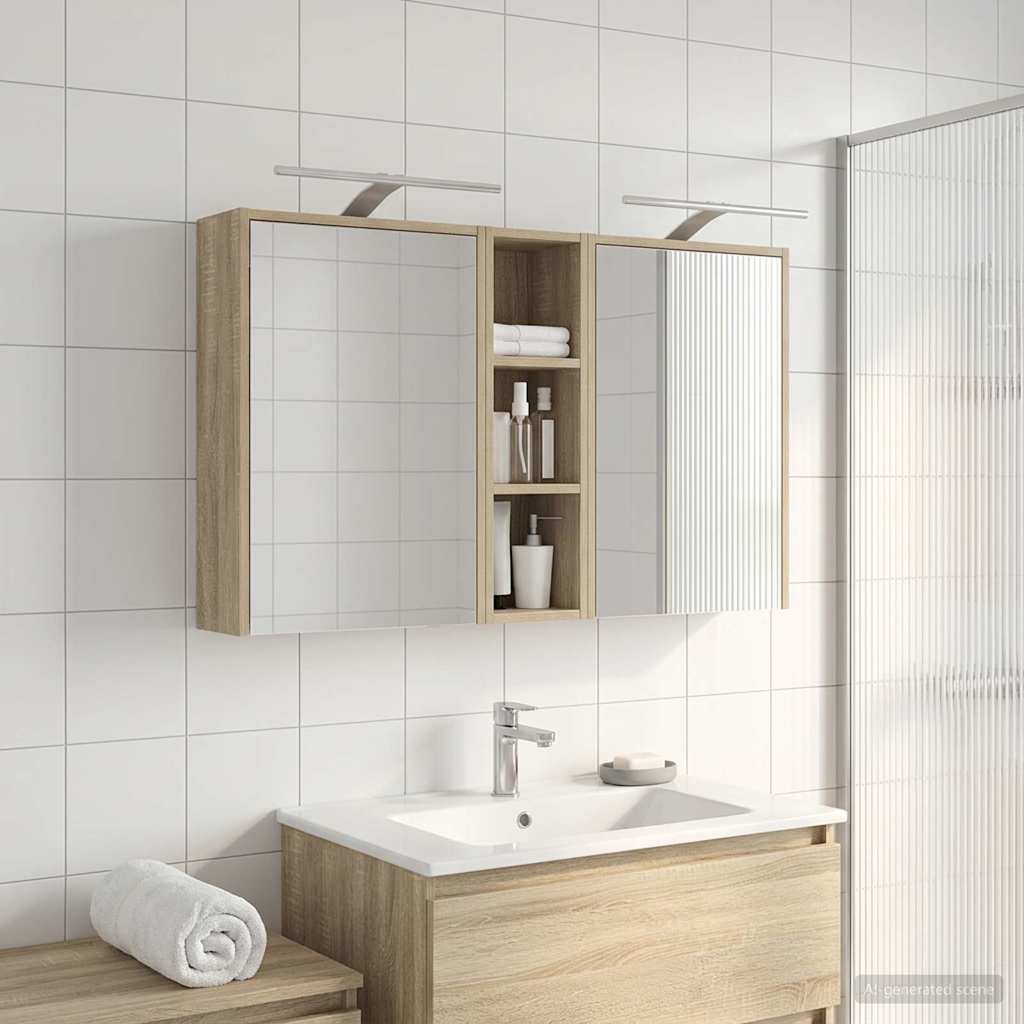 Bathroom Cabinet Set 3 Pcs 106 X 16 X 62.5 Cm Engineered Wood