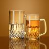 600ml/1000ml Luxury Beer Glass Creative Beer Glass with Handle Relief Water Cup Party Transparent Large Capacity Beverage Cup