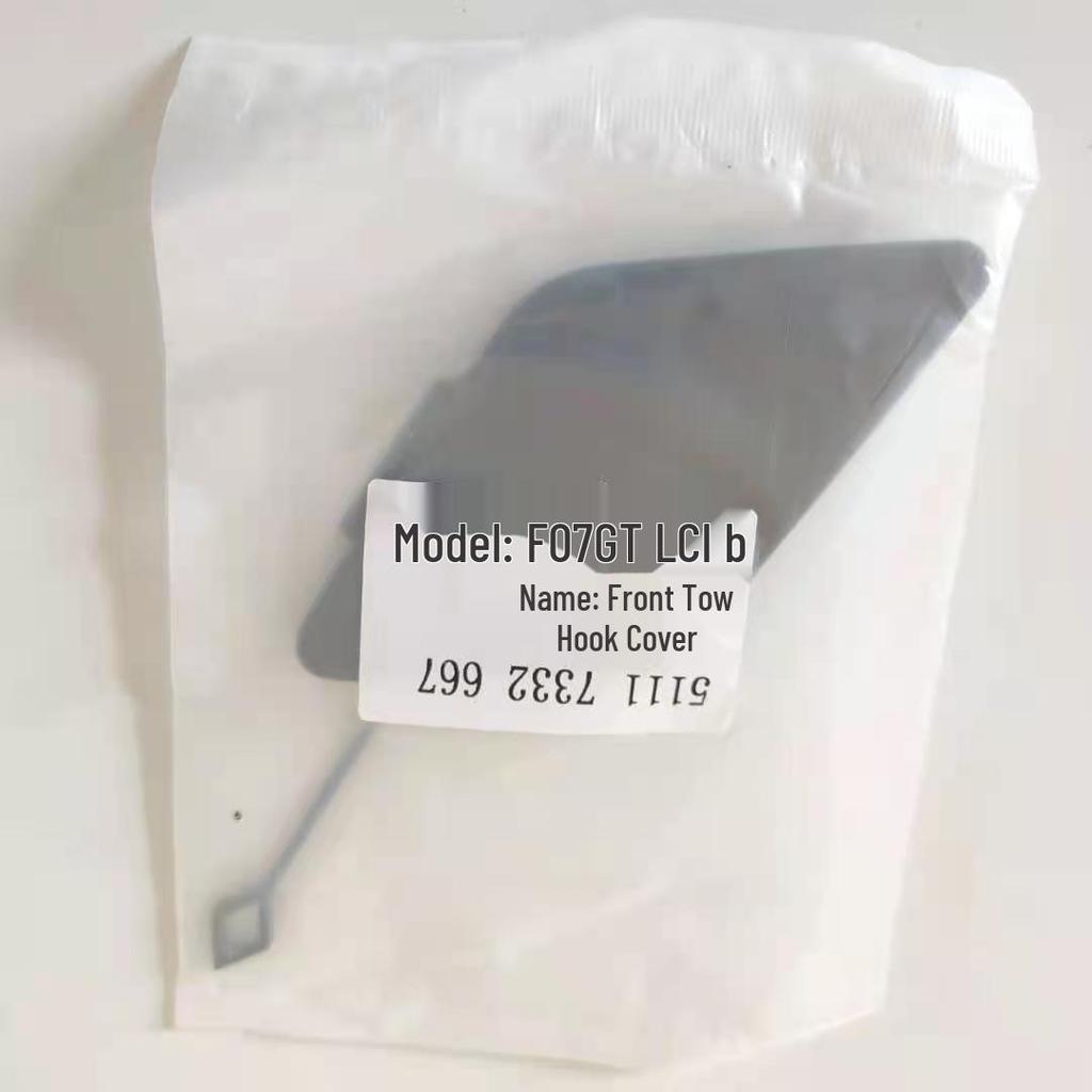 BMW 5 Series F07 Black Front Bumper Tow Hook Cover 51117332667