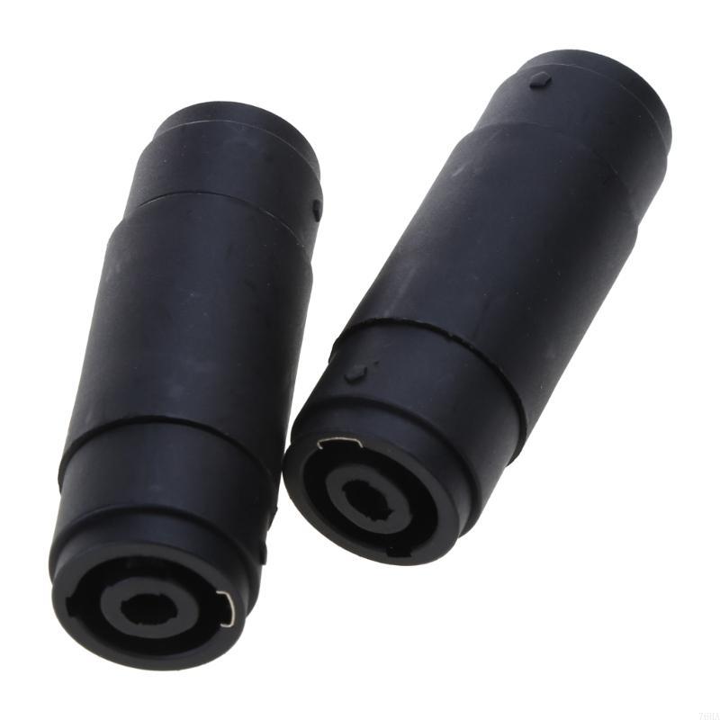 2 Pcs 4-Pin Pole Female To Female Speakon Coupler Adapter Audio Cable Connector