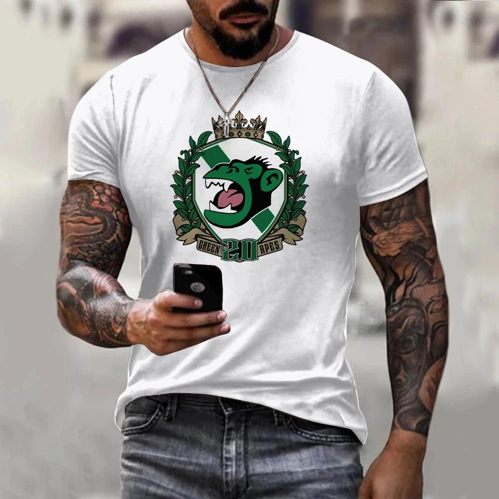 

Maccabi Haifa Tshirt Men s T-shirts 3d Print T Shirt Sports Short Sleeves Israel T Shirts Breathable Tops Mens Clothing 4XL