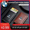 BAAQ1 Car Sticker For Men Wallet ID Credit Card Holder RFID Wallet Pop Up Bank Card Case For BMW E46 E90 E60 F30 F10 E39 E36 F20 E