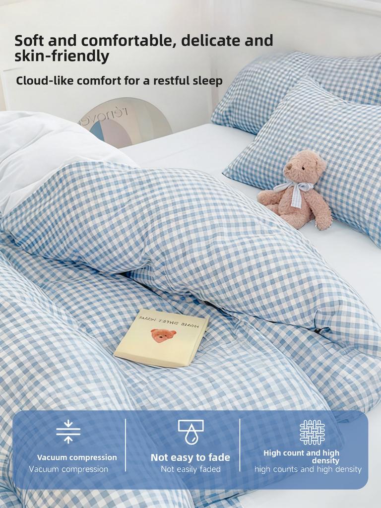 Person Disposable Bed Linens Four-Piece Set Hotel Travel Dirt Resistant Tee-Piece Set One-Time Use Quilt Cover Pillowcase