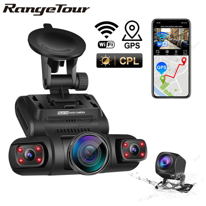 4 Channel 1080P Car DVR WiFi GPS 4 Lens 170 Degree with Rear Camera Dash Cam Dual 8 Infrared Light Night Vision Car Camera