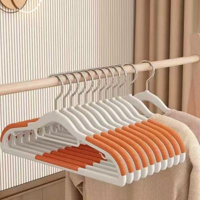 Heavy Duty Non Slip Hangers Set, No Shoulder Angle Double Rod Plastic Clothes Hanger For Home Wardrobe, Anti Scratch Garment Rack In Multiple Colors