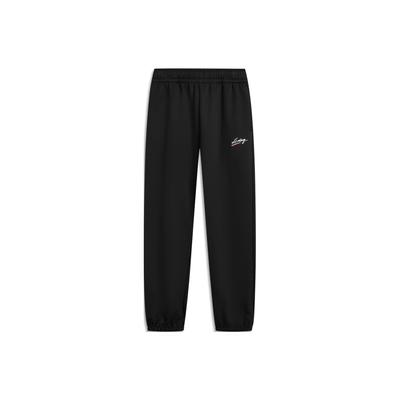 Li Ning Sports Lifestyle Serie Locker Geschnittene Buchstabenstickerei Markenlogo Tapered Strick-Jogginghose Damen-Jogginghose AKLV844-2