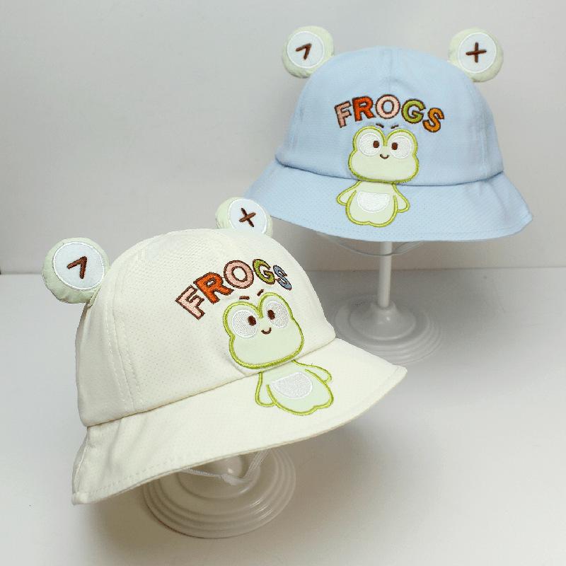 Korean Style Cute Frog Bucket Hat for Boys & Girls - Spring Sun Protection, Adorable Cartoon Design