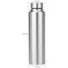 Stainless Steel Water Bottle, Set of 3, 1 L Each (Blitz)