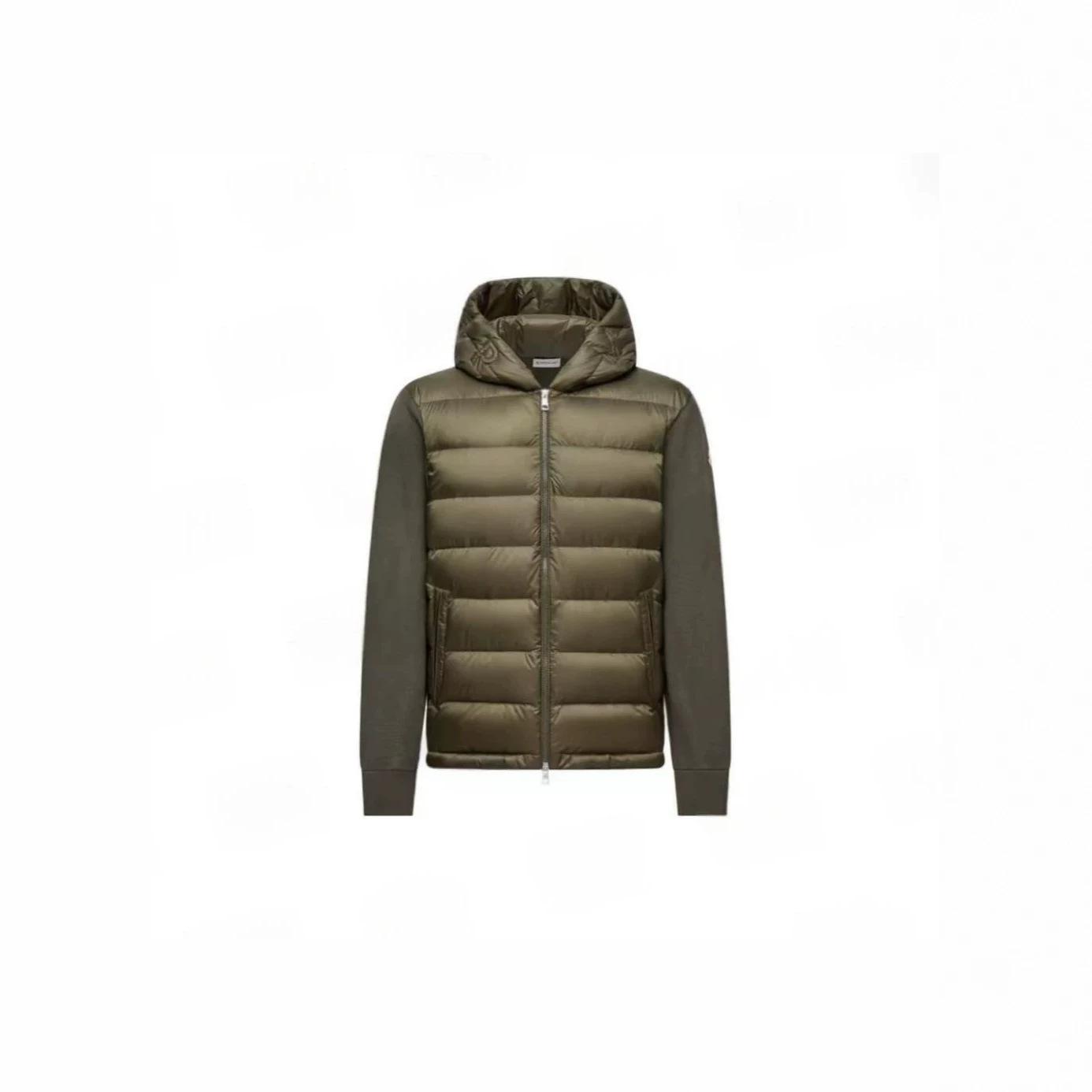 Padded full zipper hooded long sleeve
