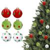 6pcs New Foam Christmas Ball Pendant Wrap Cloth 8cm Xmas Tree Ornament Xmas Tree Charm Christmas