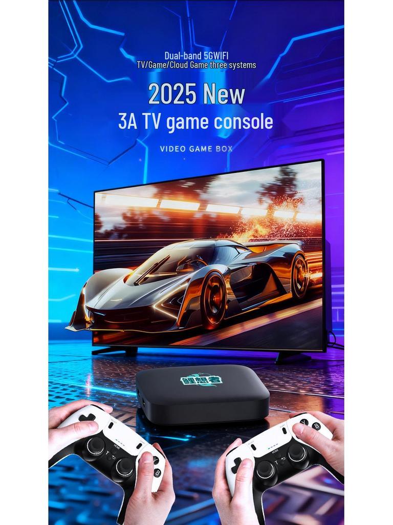 2025 Dual-System Retro Game Console with Dual Controllers – Supports PSP and 3A Cloud Games