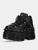 2025 New Punk Style Women Shoes Lace-up Heel Height 10CM Platform Shoes Woman Metal Decor Woman Sneakers Gothic Ankle Rock Boots