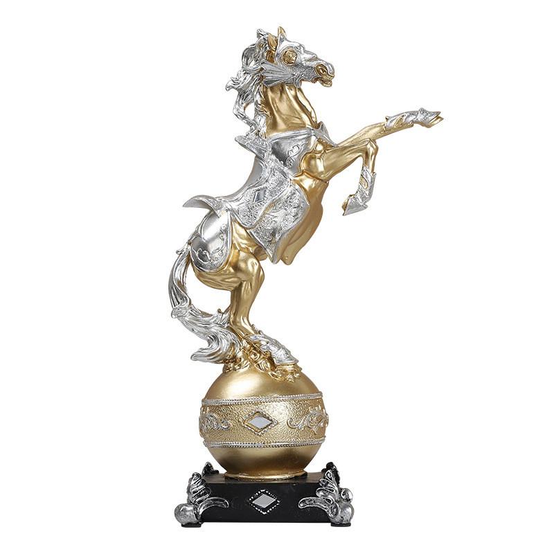 Elegant Horse Resin Statue For Office Decor Modern Art Gift For Special Occasion