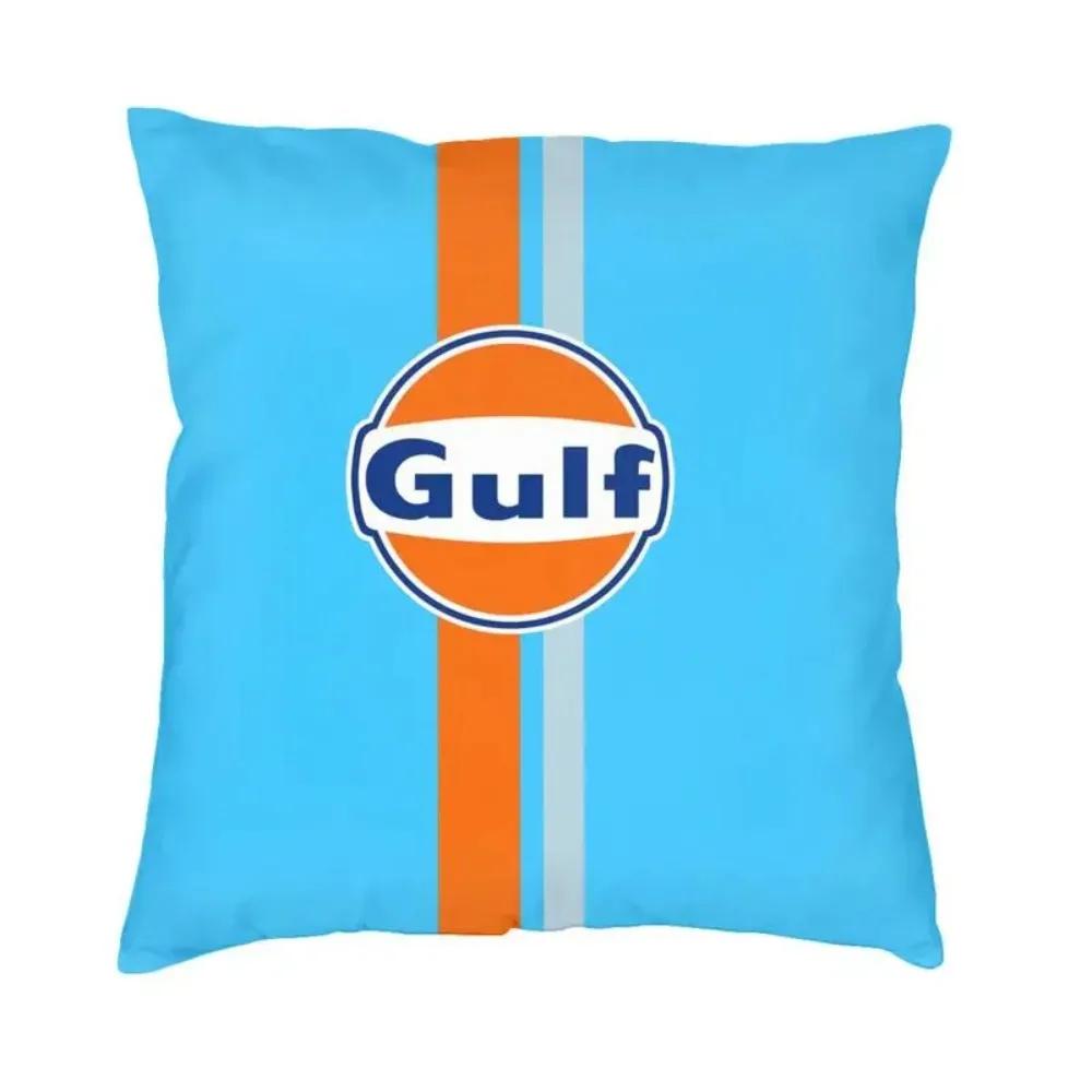 Gulf Racing Logo Cushion Cover Sofa Living Room Square Throw Pillow Cover Chair Cushion 45x45cm 18x18Inch