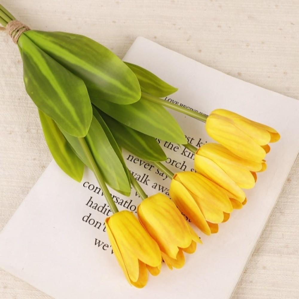 Handmade Simulation Big Tulip Real Touch Fake Flower Artificial Tulip Flowers  Teacher's Day