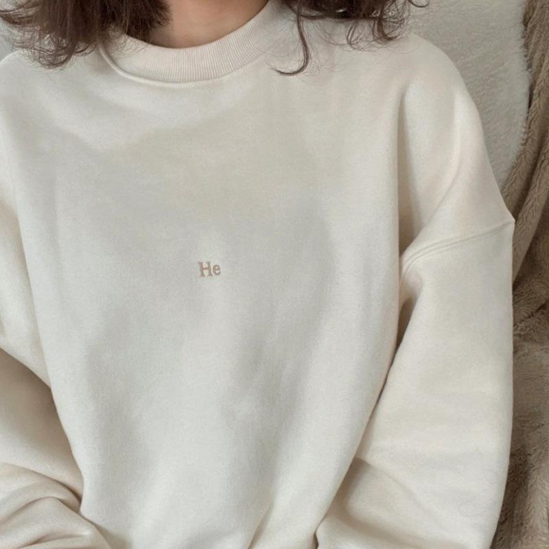 Утолщенный свитер женский осень-зима новый свободный бархатный короткий стиль ниша 2XL