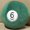 Simulated Billiards Plush Pendant: White Ball & Black 8 Ball Fun Ornament Set.