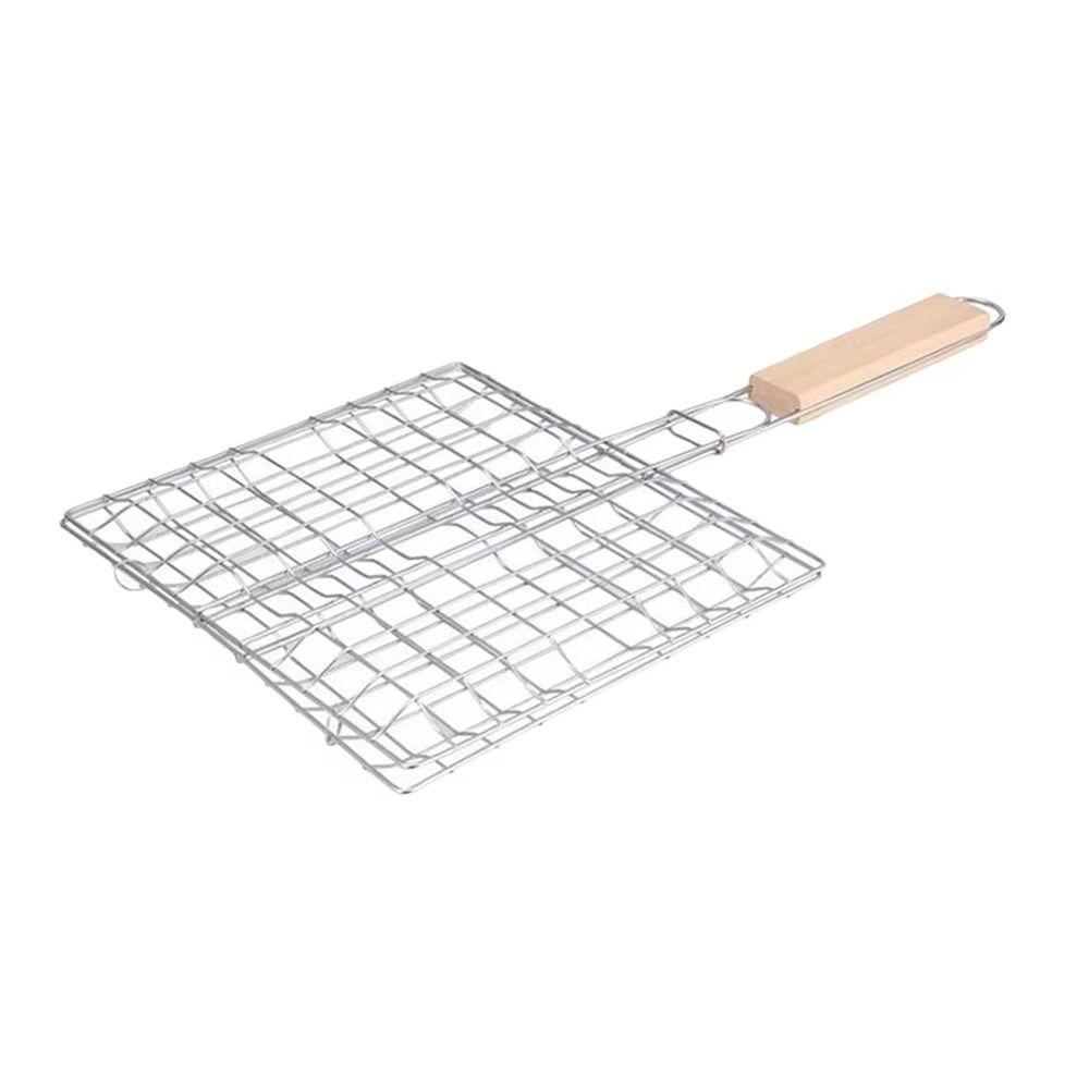 Reusable Fish Grilling Rack Folding BBQ Grilling Basket Portable Fish Grill Baskets  for Veggies