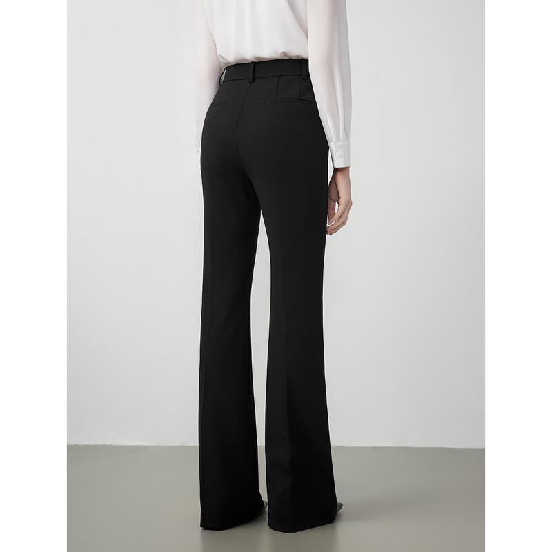 LANGZI Slim Fit Flare Casual Trousers