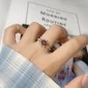 Natural Amethyst Citrine Colored Treasure Ring Women'S S925 Sterling Silver Index Finger Ring Xiaohongshu Earrings