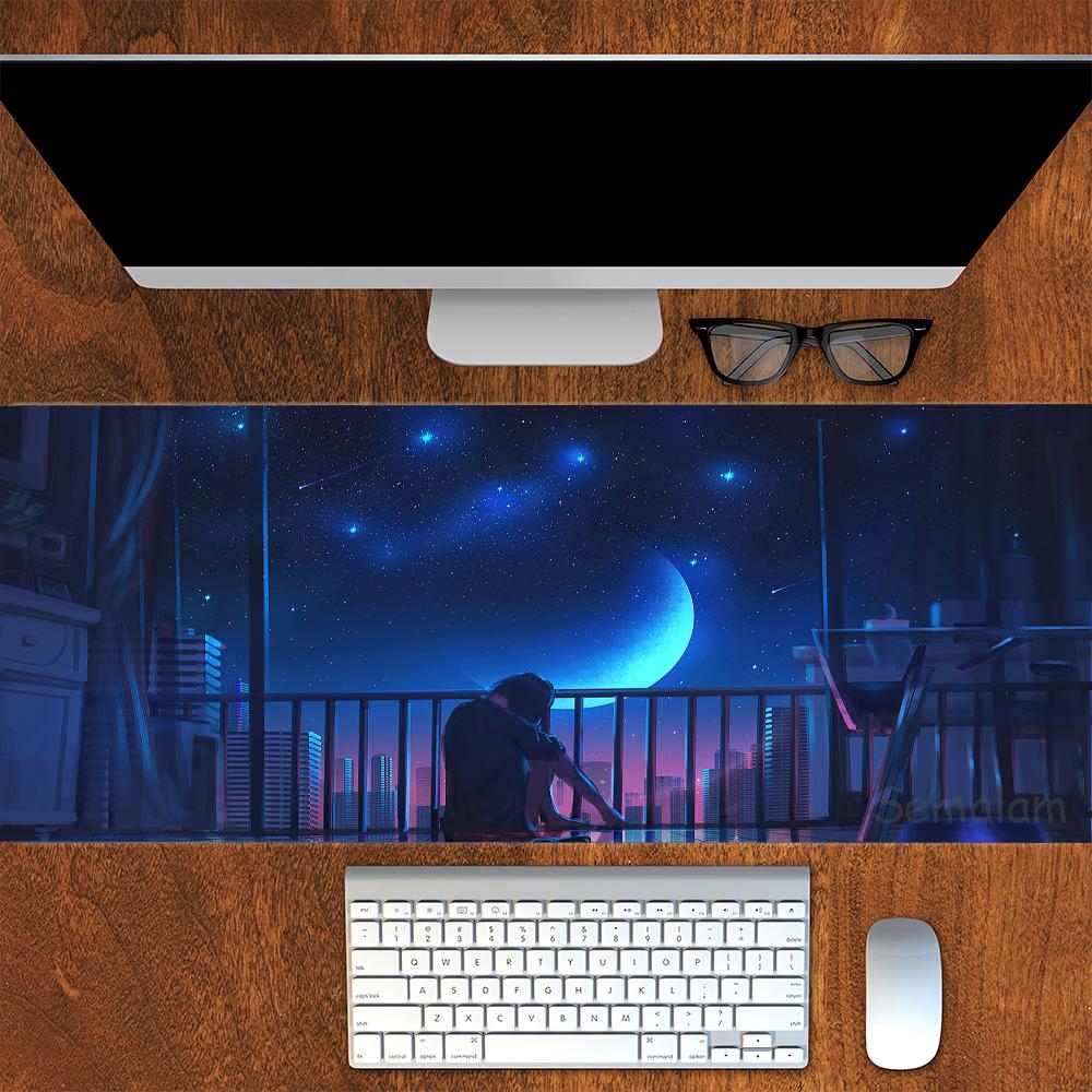 Dreamy Purple sky Scenery Desk Pad XXL Art Mousepad Gaming Mouse Mat Nonslip Mousepad for Keyboard Office Computer PC Desk Mat