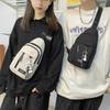 Werkzeug Canvas Brusttasche Herren Japanisch Lässig Student Kleine Umhängetasche Mädchen Handy Kleiner Rucksack