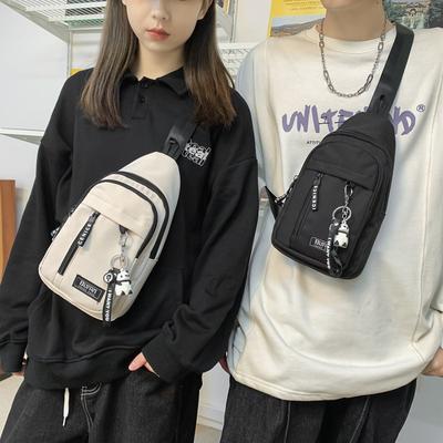Tooling Canvas Breast Bag Men'S Japanese Casual Student Small Satchel Girl Mobile Phone Small Backpack