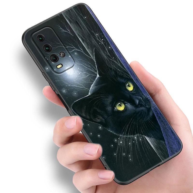 

Чехол для телефона с черным котом, смотрящим глазом, для Xiaomi Redmi Note 5 6 9T K20 K40 K50 Pro 7A 8A 9A 9C 9i 10A 10C A1 S2, мягкая черная TPU-крышка Redmi Note 6(Pro)