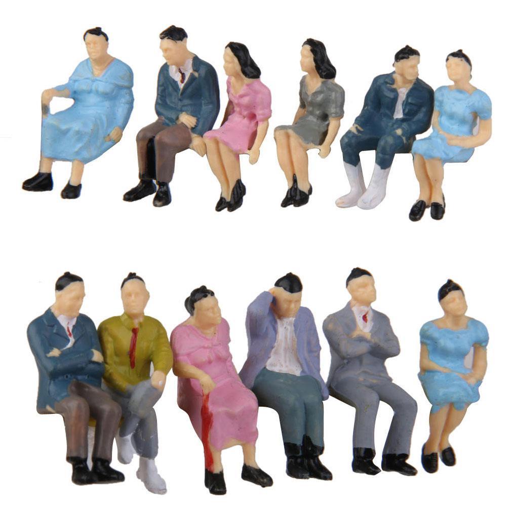 Zufällige 1 Stück Bemalte Figuren 1:87 Maßstab Personenmodell Miniaturfiguren N-Maßstab Bemalte Szenen Modellbau Personen Verschiedene Posen