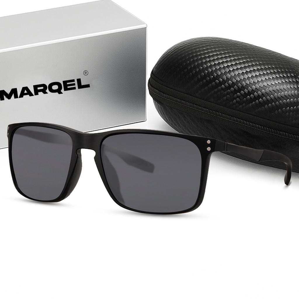 

MARQEL Sport Sunglasses with Blue Mirror Lenses L6528 – UV400 Protection & Premium Hard Case чорний