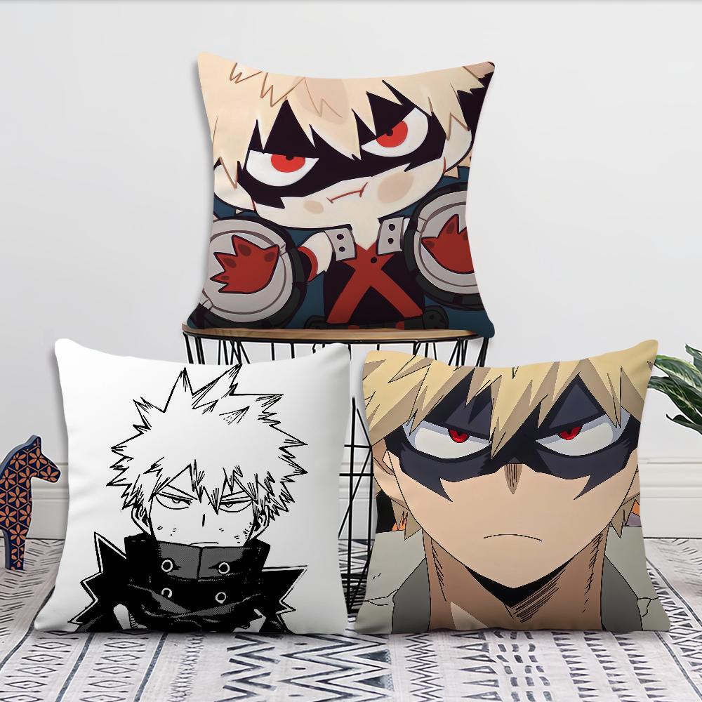 Anime M-My H-Hero Academia Katsuki Bakugo Cushion Cover Living Room Headboard Office Bedroom Cushion Sofa Nap Time Pillow Case