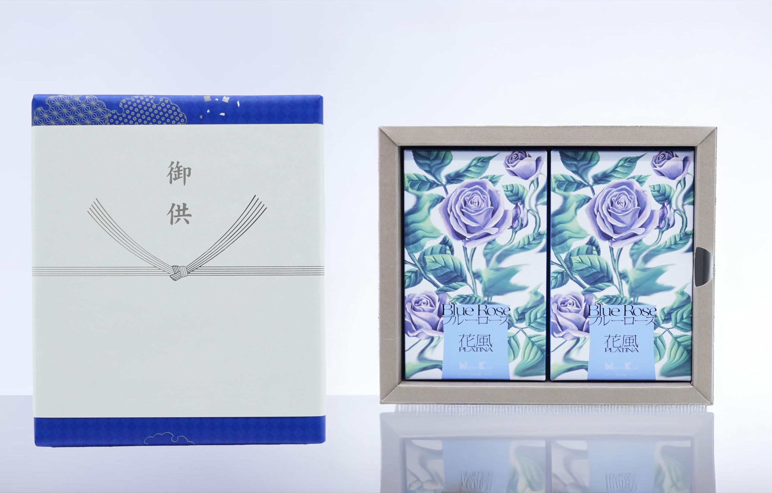 

[Includes a condolence note] [Blue Rose Hanakaze] Incense Set. Extremely low smoke. Gift wrapping and gift tag included. Perfect for Obon, mourning,