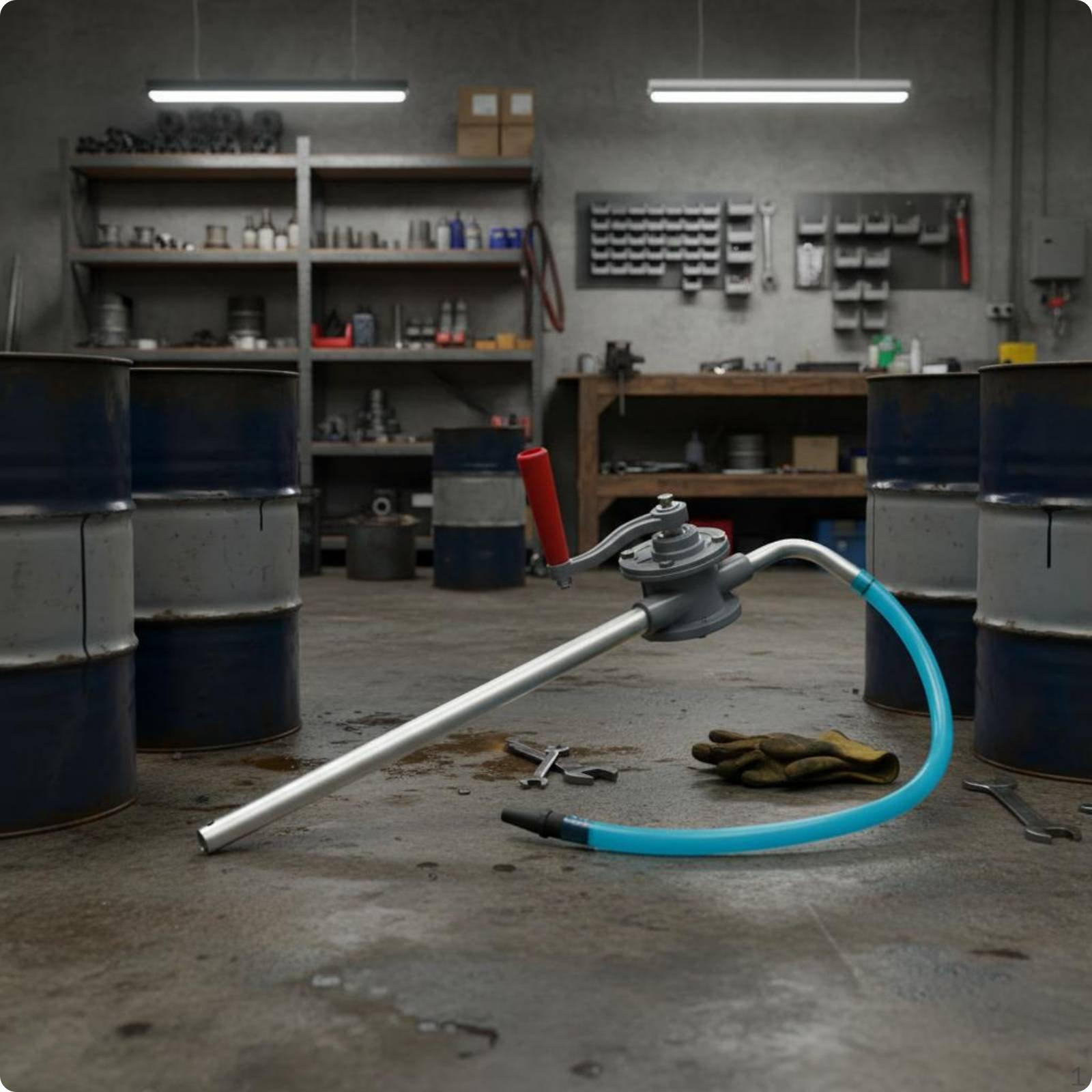 Hand Crank Oil Pump Aluminum Alloy Manual Siphon Easy to Use Petroleum Equipment for