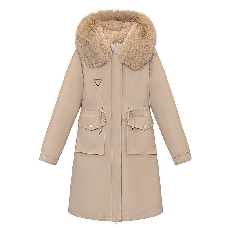 New Versatile Long Hooded Fur Collar Padded Jacket Skinny Versatile Padded Jacket Padded Jacket Women's Jacket