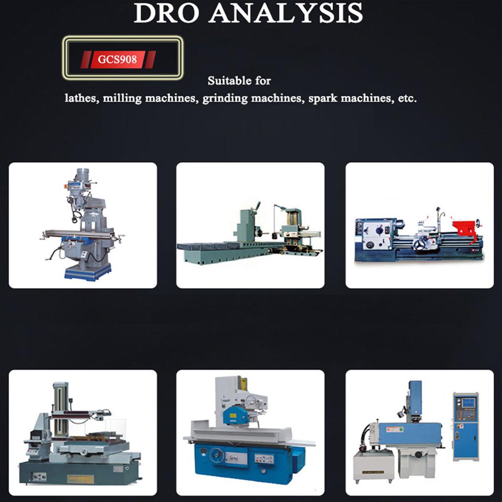 GCS908-3 Multilingual 2/3 Ax-is Milling Lathe LCD DRO Digital Readout Display GCS908-2 Display For TTL Linear Scale Displacement